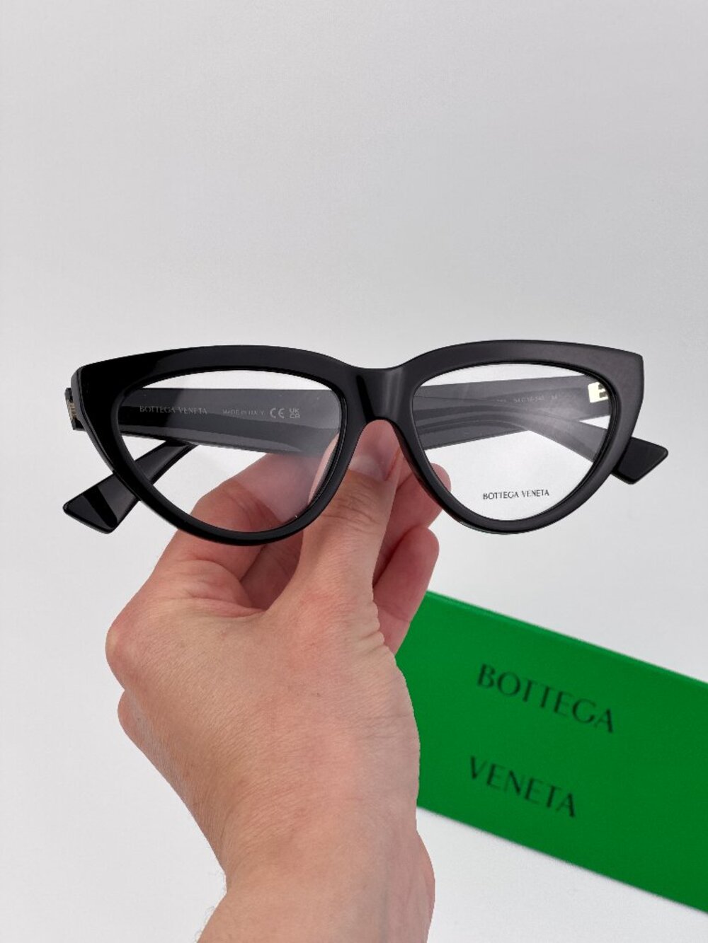 Bottega Veneta Women Eyeglasses Black Cat Eye BV1193O 001 NEW AUTHENTIC